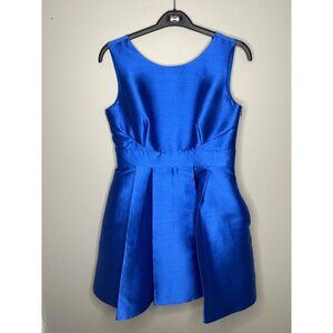 Kate Spade Open Back Mini Dress in royal blue silk women’s sz 10 with pockets